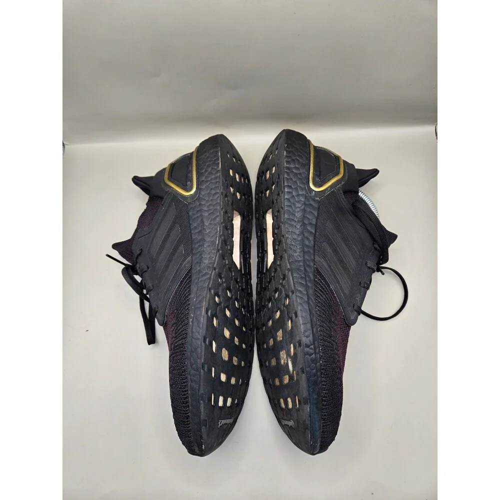 Adidas UltraBoost 20 Shoes Men's 10.5 Core Black Gold Running Athletic Sneakers